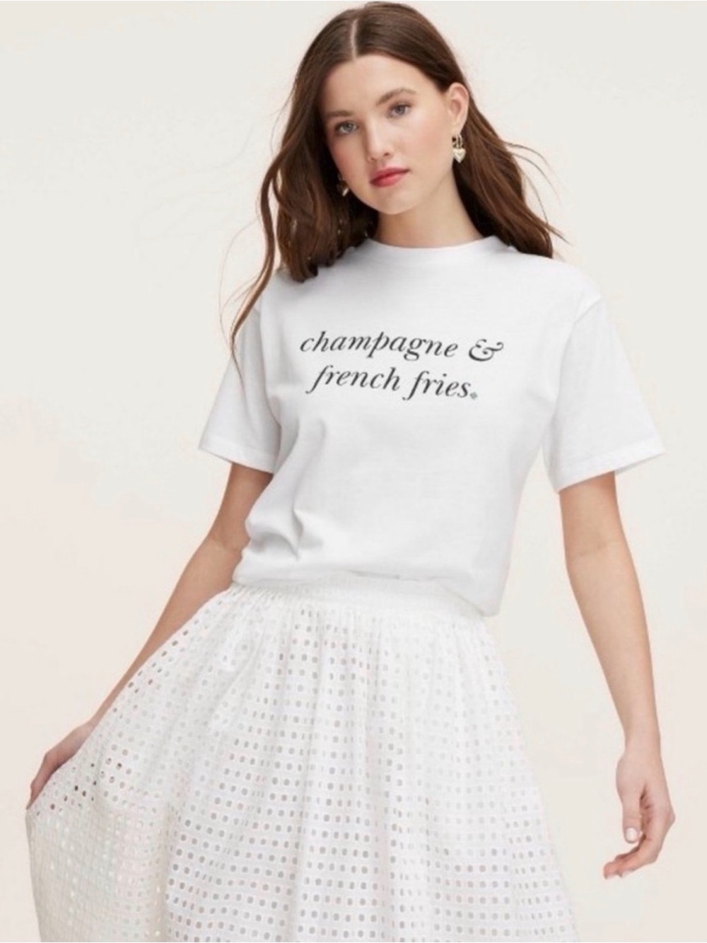 NW kate spade New york x
Target Champagne & French
Fries Short Sleeve T-Shirt S